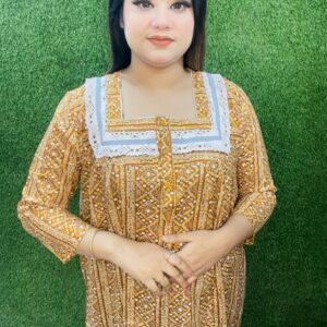 Kashmeri Kushikata Fulhata Mexi- Yellow